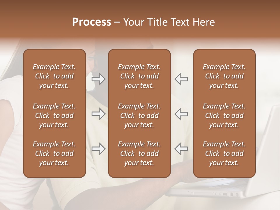 Couple In Living Room Using Laptop And Smiling PowerPoint Template