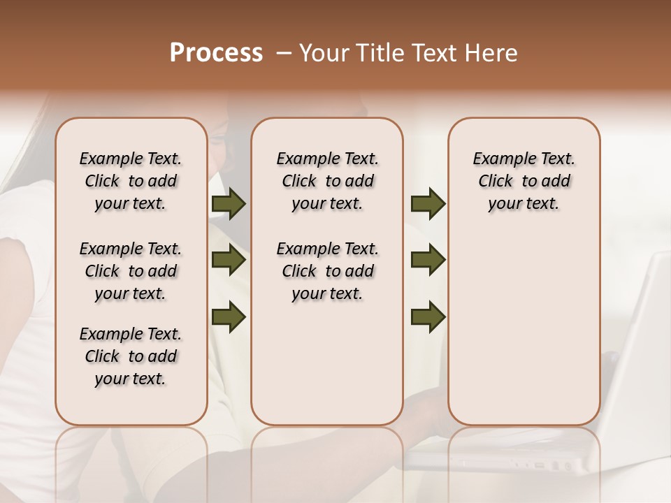 Couple In Living Room Using Laptop And Smiling PowerPoint Template