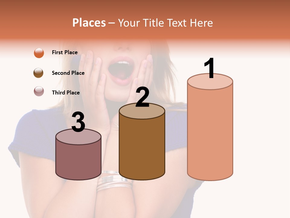 A Woman With Her Hands On Her Face PowerPoint Template