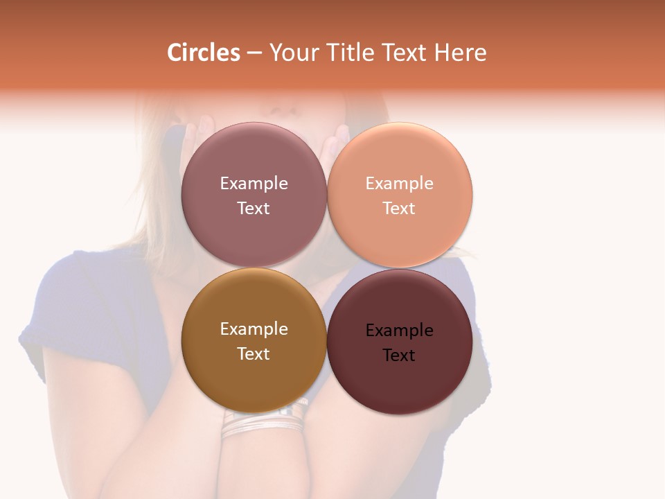 A Woman With Her Hands On Her Face PowerPoint Template