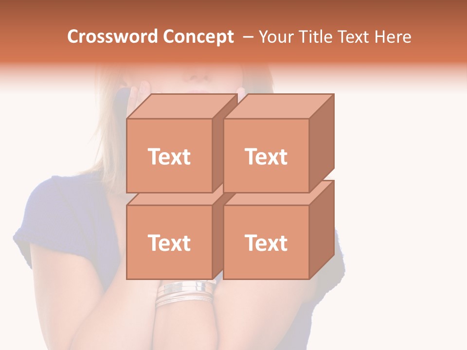 A Woman With Her Hands On Her Face PowerPoint Template
