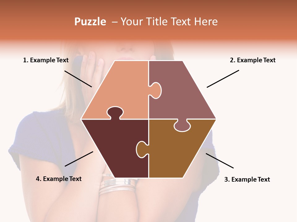 A Woman With Her Hands On Her Face PowerPoint Template