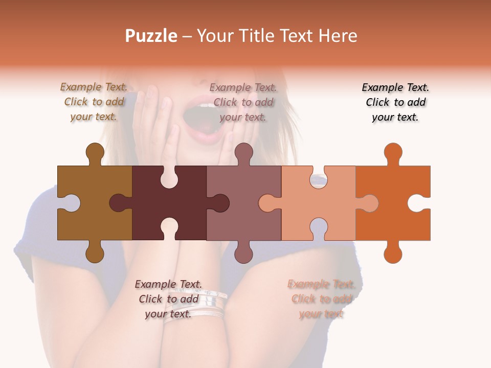 A Woman With Her Hands On Her Face PowerPoint Template