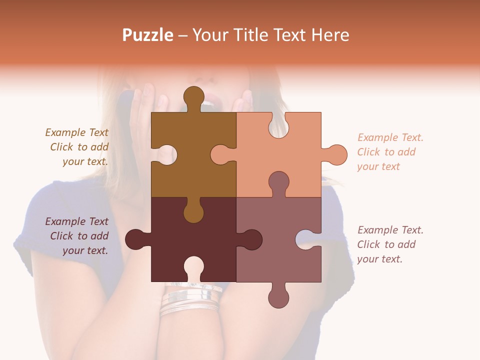 A Woman With Her Hands On Her Face PowerPoint Template