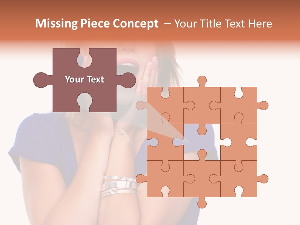 A Woman With Her Hands On Her Face PowerPoint Template