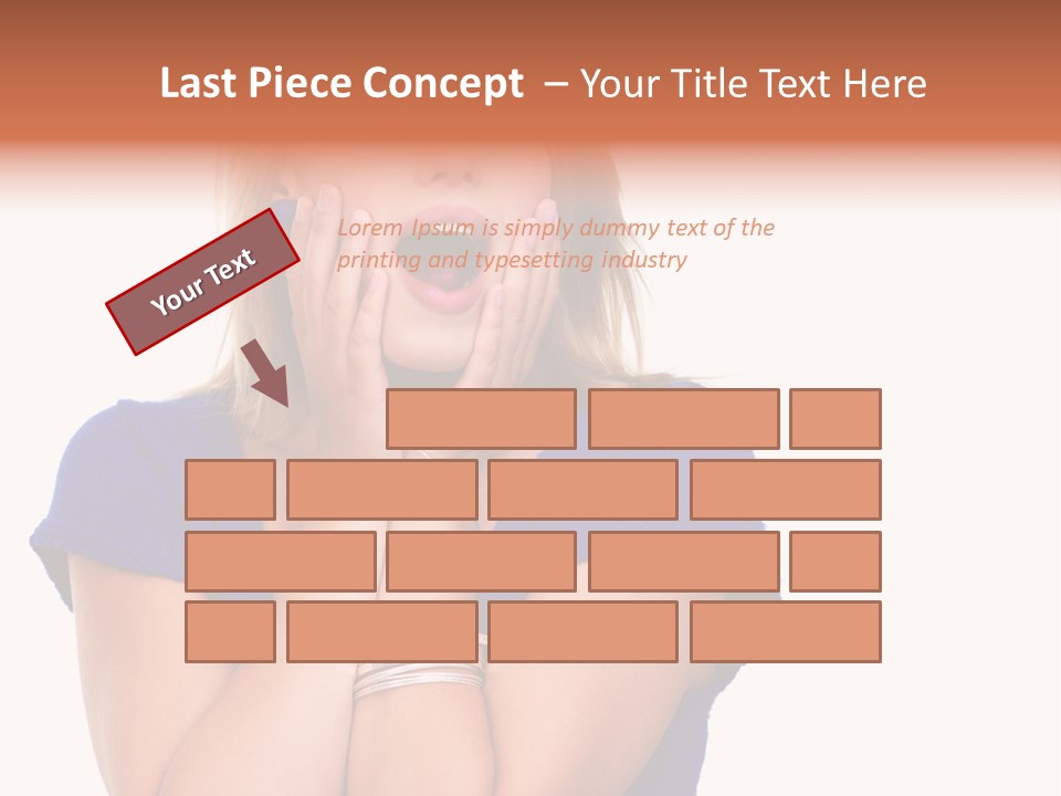 A Woman With Her Hands On Her Face PowerPoint Template