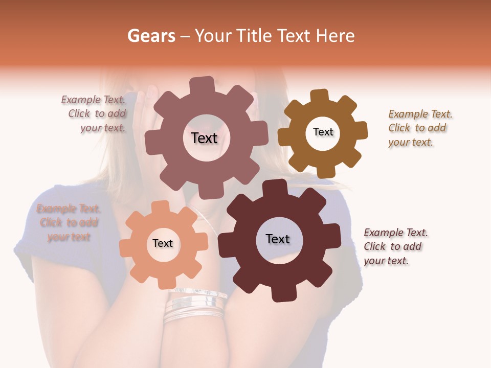 A Woman With Her Hands On Her Face PowerPoint Template