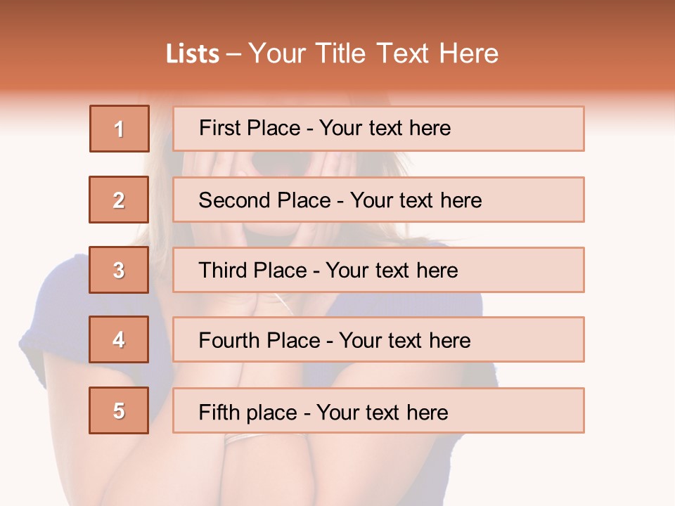 A Woman With Her Hands On Her Face PowerPoint Template