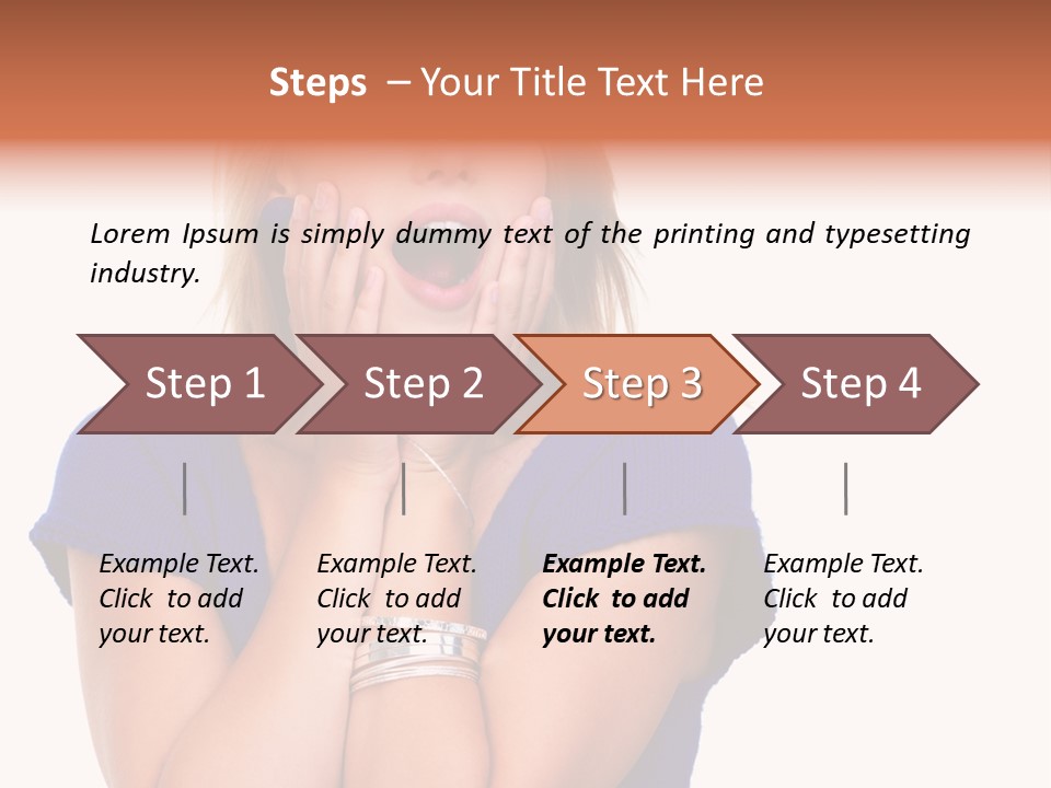 A Woman With Her Hands On Her Face PowerPoint Template