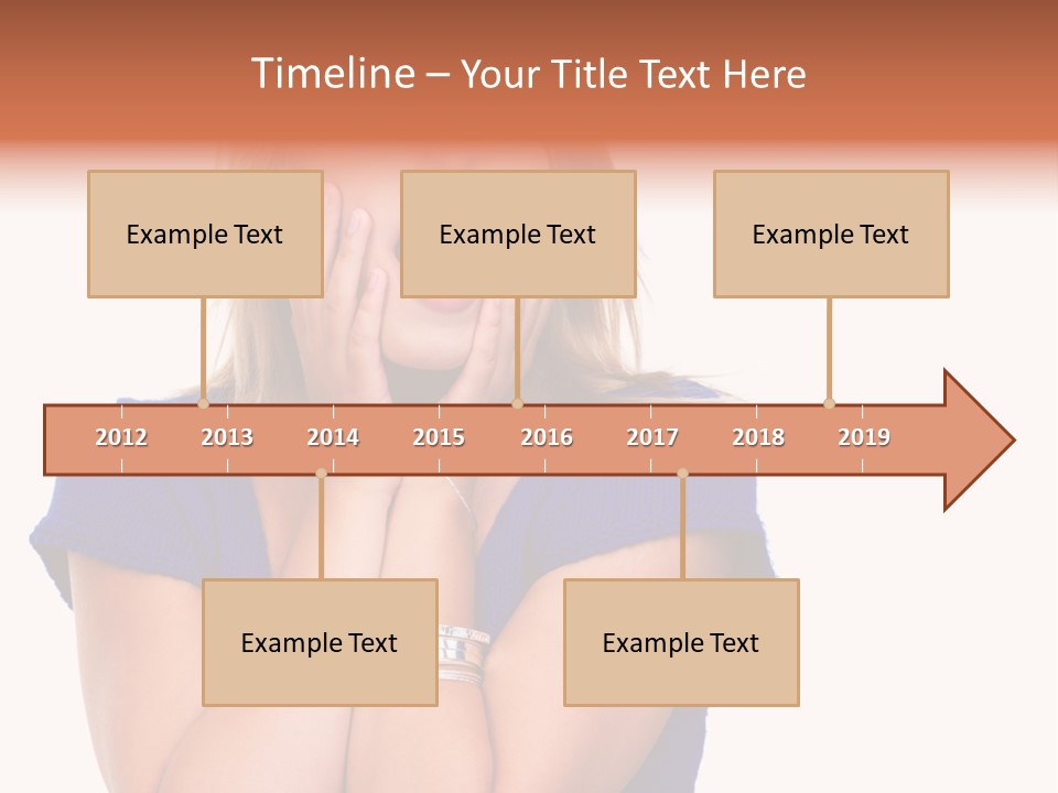 A Woman With Her Hands On Her Face PowerPoint Template