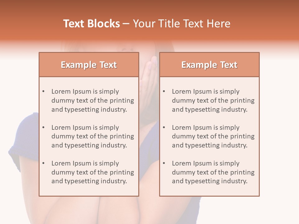 A Woman With Her Hands On Her Face PowerPoint Template