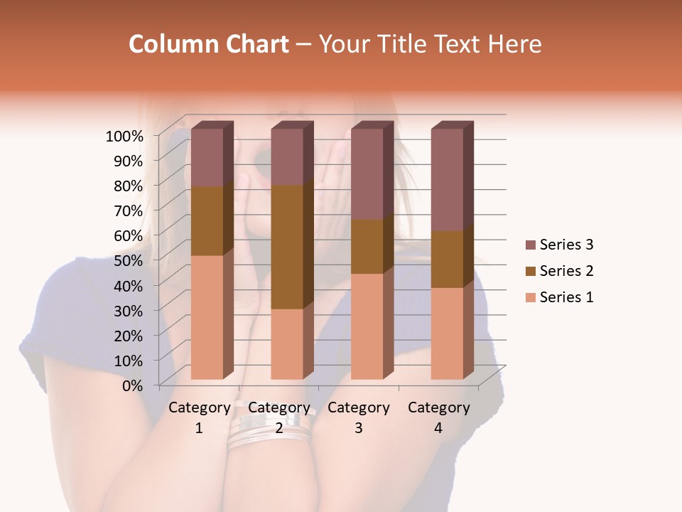 A Woman With Her Hands On Her Face PowerPoint Template