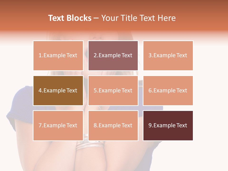 A Woman With Her Hands On Her Face PowerPoint Template