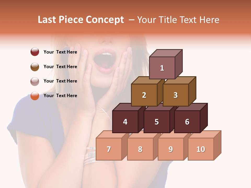 A Woman With Her Hands On Her Face PowerPoint Template