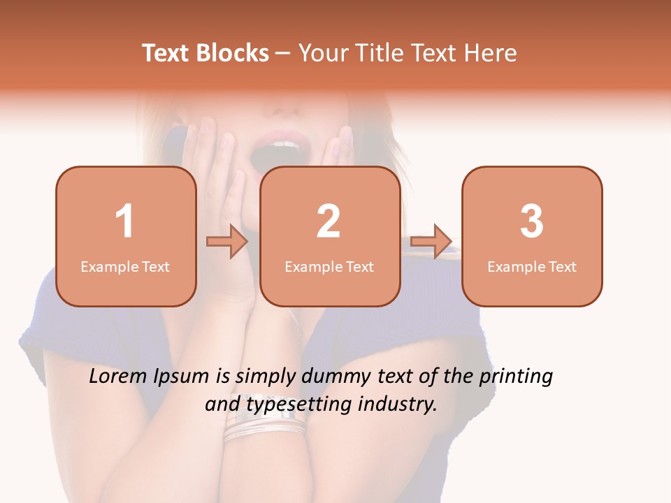 A Woman With Her Hands On Her Face PowerPoint Template