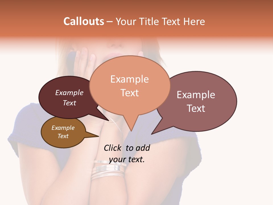 A Woman With Her Hands On Her Face PowerPoint Template