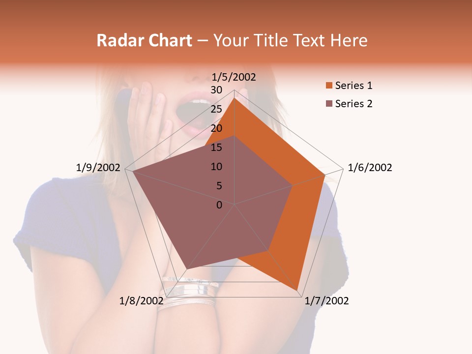 A Woman With Her Hands On Her Face PowerPoint Template
