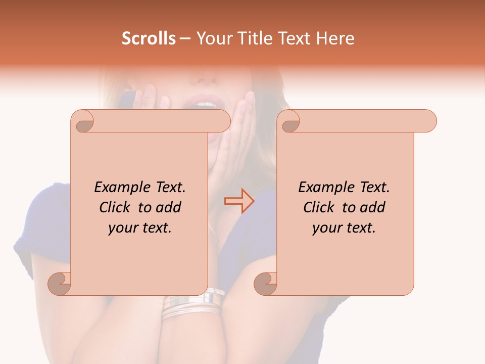 A Woman With Her Hands On Her Face PowerPoint Template