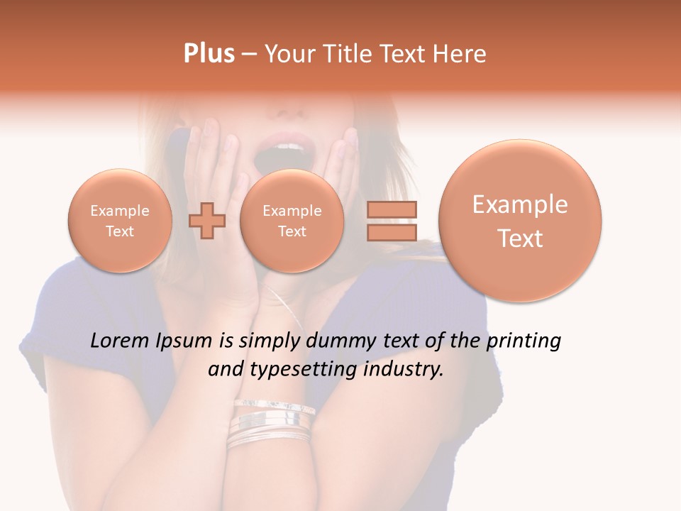 A Woman With Her Hands On Her Face PowerPoint Template