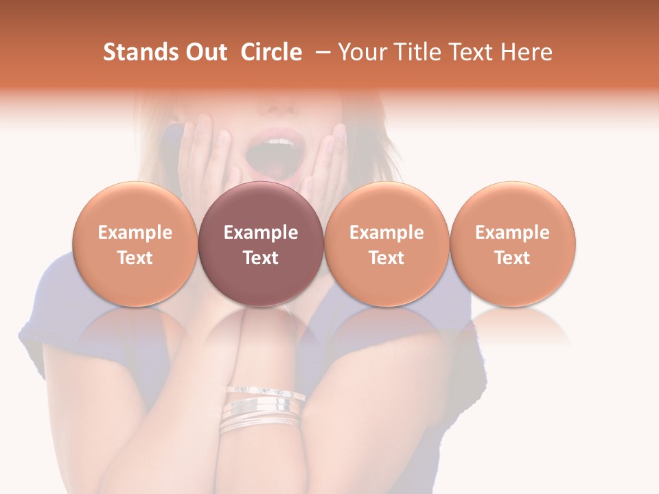 A Woman With Her Hands On Her Face PowerPoint Template