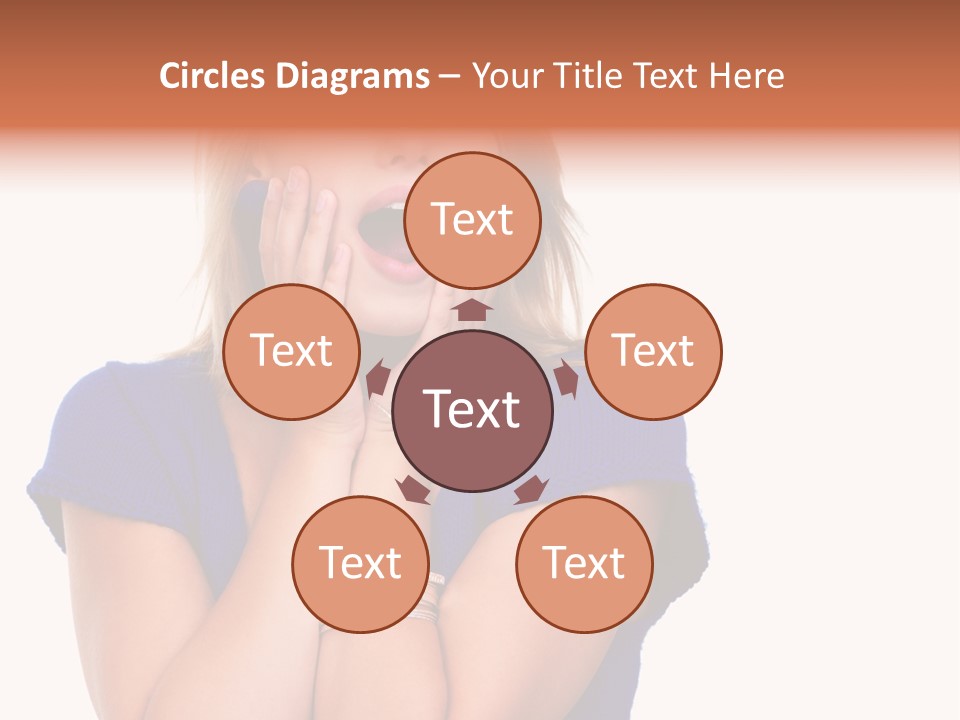 A Woman With Her Hands On Her Face PowerPoint Template