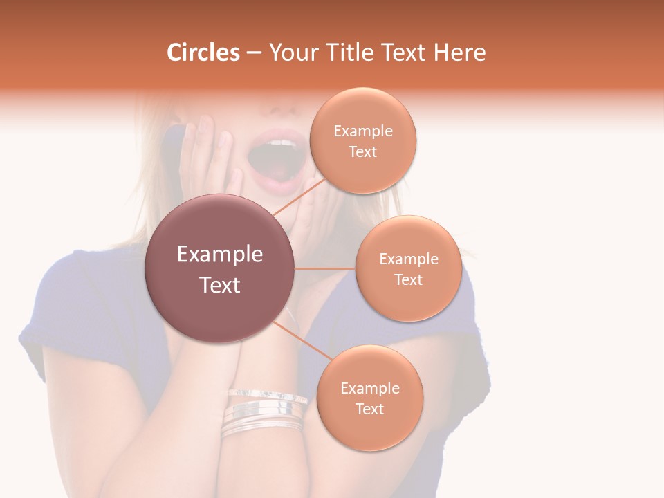 A Woman With Her Hands On Her Face PowerPoint Template