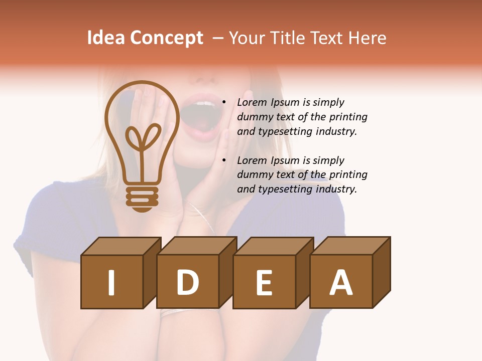 A Woman With Her Hands On Her Face PowerPoint Template