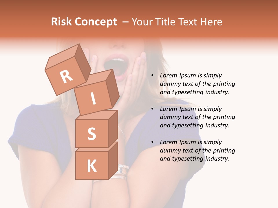 A Woman With Her Hands On Her Face PowerPoint Template