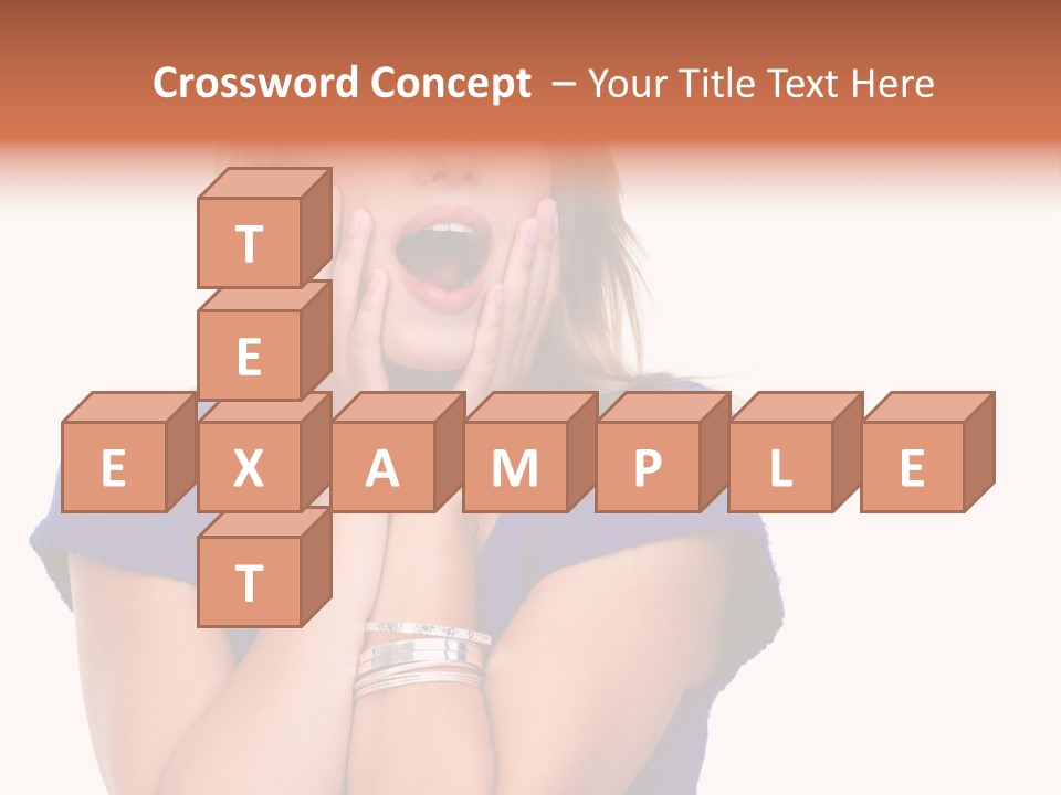 A Woman With Her Hands On Her Face PowerPoint Template