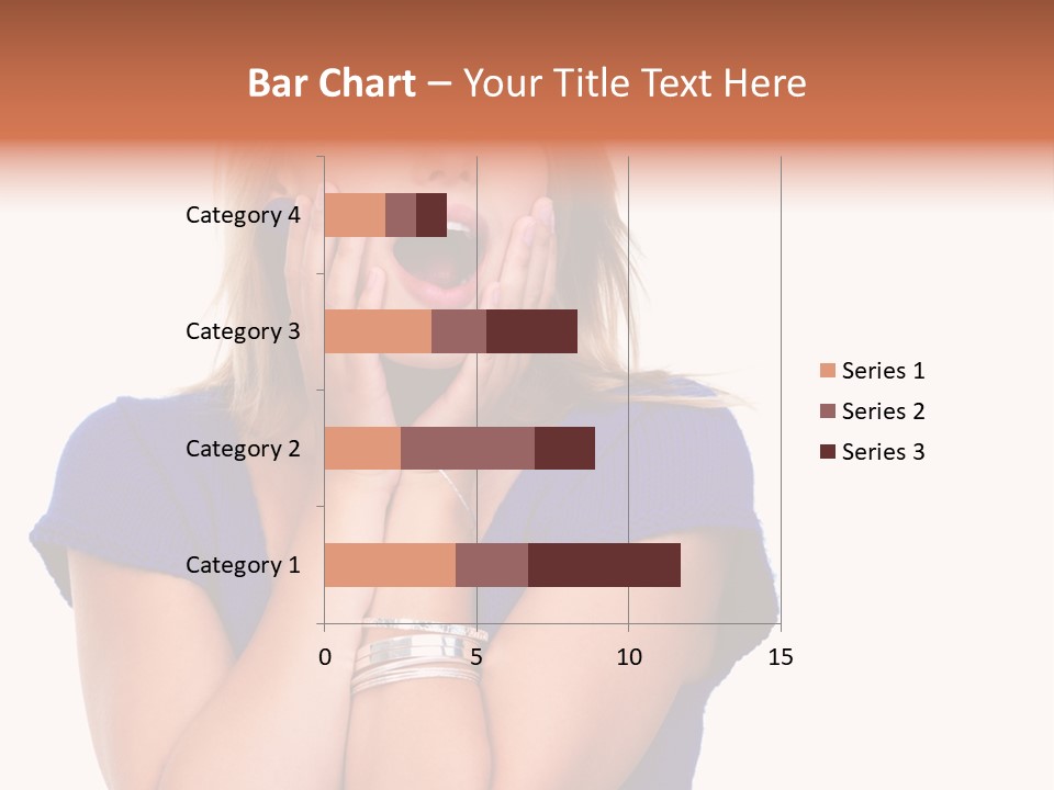 A Woman With Her Hands On Her Face PowerPoint Template