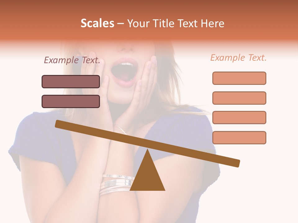 A Woman With Her Hands On Her Face PowerPoint Template