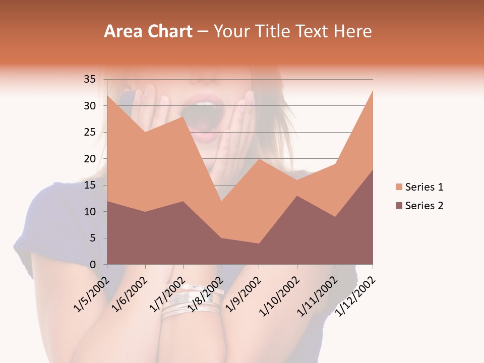 A Woman With Her Hands On Her Face PowerPoint Template