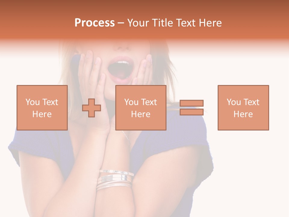 A Woman With Her Hands On Her Face PowerPoint Template