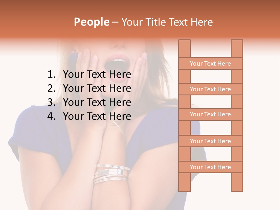 A Woman With Her Hands On Her Face PowerPoint Template