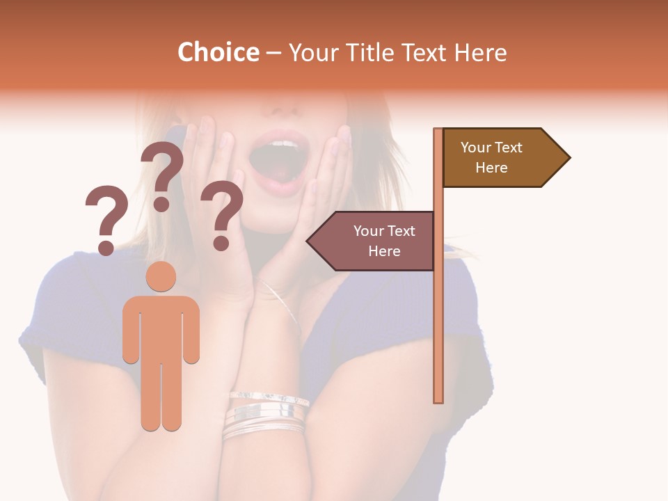 A Woman With Her Hands On Her Face PowerPoint Template