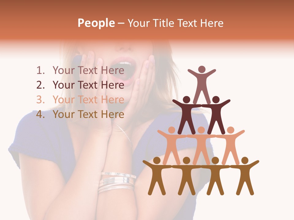 A Woman With Her Hands On Her Face PowerPoint Template