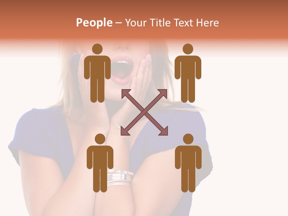 A Woman With Her Hands On Her Face PowerPoint Template