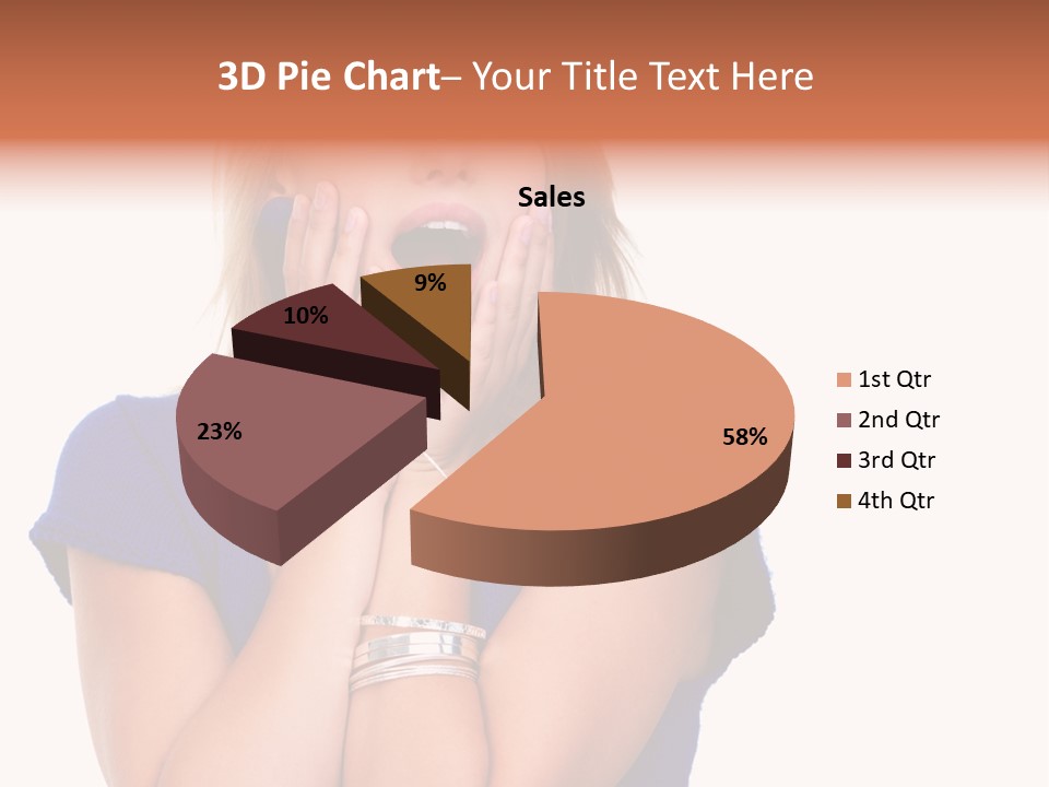 A Woman With Her Hands On Her Face PowerPoint Template