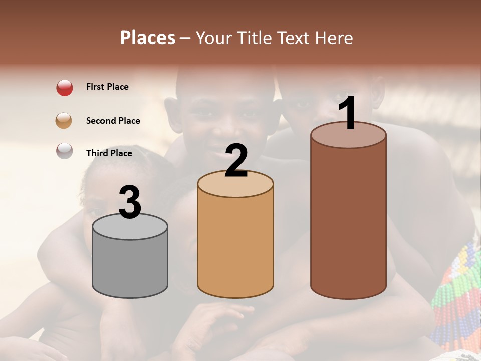 South Africa - December 15: South African Children Posing. Great Trekking December 15, 2005 In South Africa. PowerPoint Template