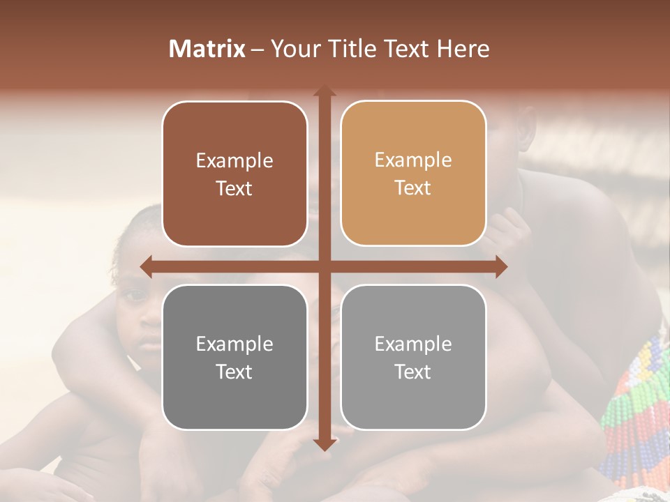 South Africa - December 15: South African Children Posing. Great Trekking December 15, 2005 In South Africa. PowerPoint Template