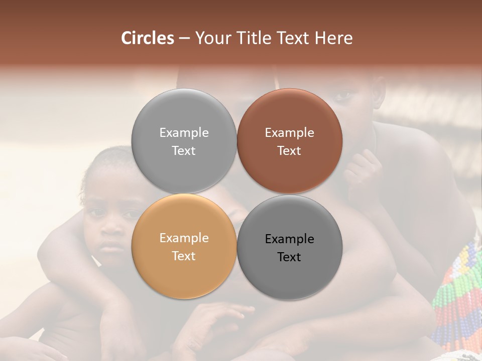 South Africa - December 15: South African Children Posing. Great Trekking December 15, 2005 In South Africa. PowerPoint Template