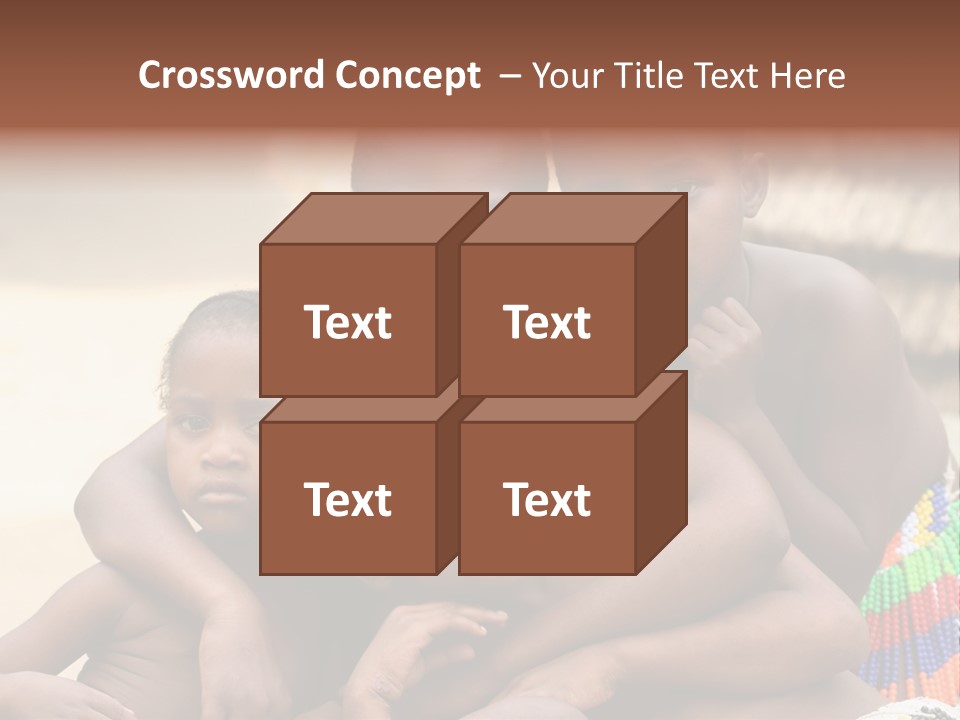 South Africa - December 15: South African Children Posing. Great Trekking December 15, 2005 In South Africa. PowerPoint Template