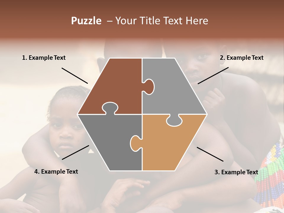 South Africa - December 15: South African Children Posing. Great Trekking December 15, 2005 In South Africa. PowerPoint Template