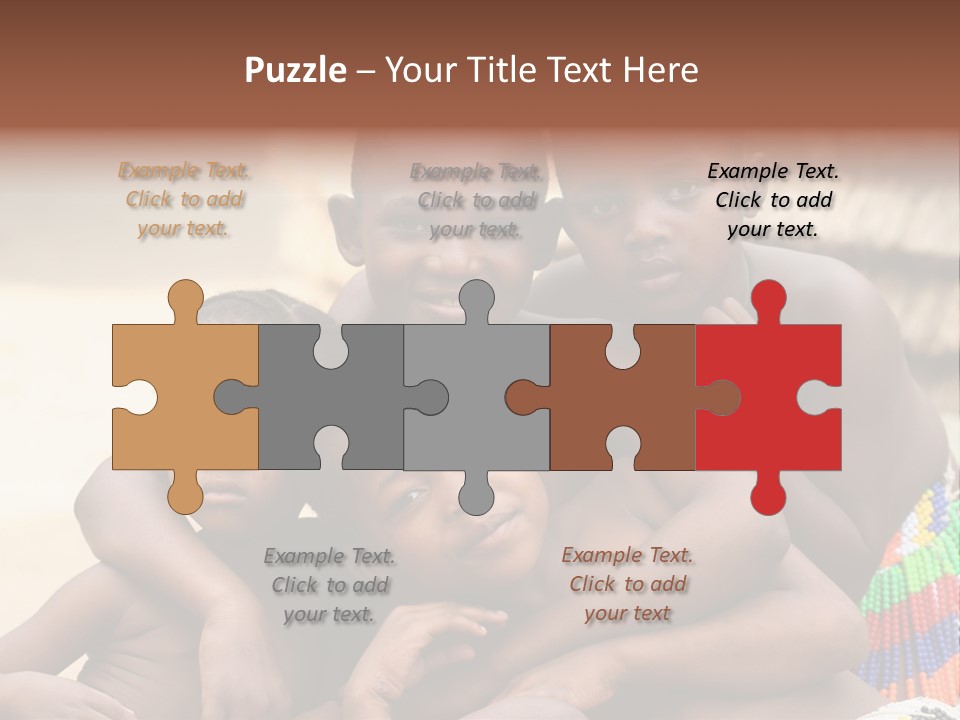 South Africa - December 15: South African Children Posing. Great Trekking December 15, 2005 In South Africa. PowerPoint Template