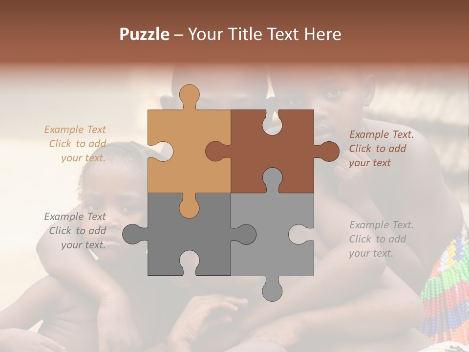 South Africa - December 15: South African Children Posing. Great Trekking December 15, 2005 In South Africa. PowerPoint Template