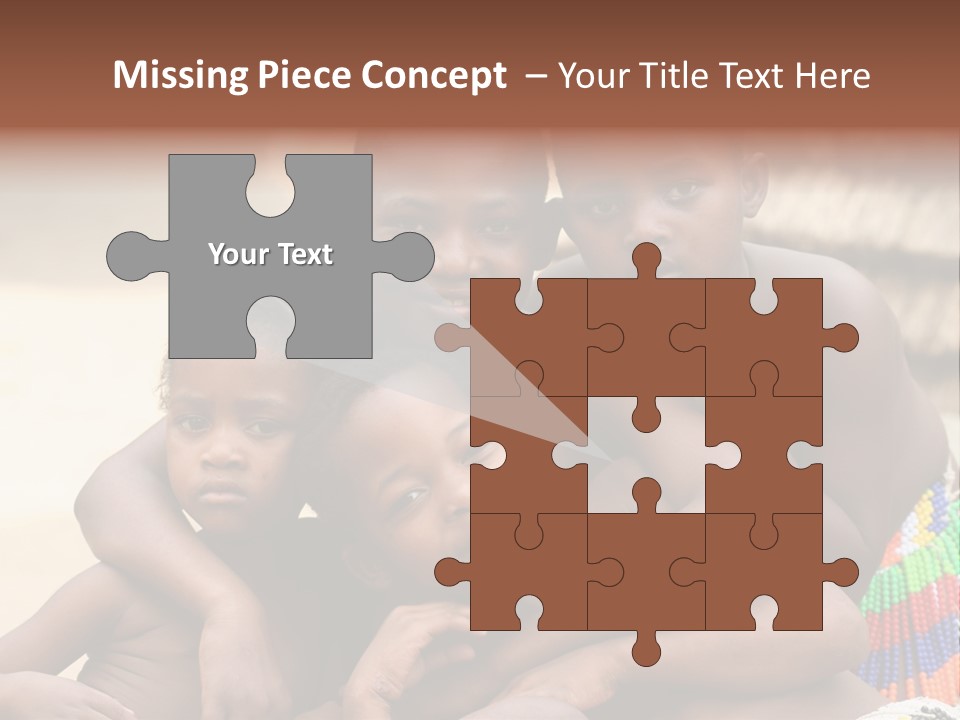 South Africa - December 15: South African Children Posing. Great Trekking December 15, 2005 In South Africa. PowerPoint Template