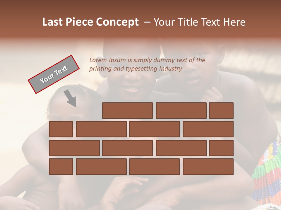 South Africa - December 15: South African Children Posing. Great Trekking December 15, 2005 In South Africa. PowerPoint Template