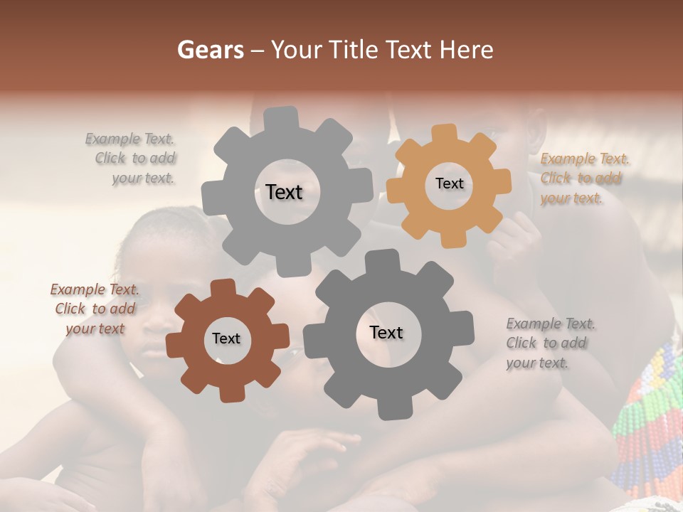 South Africa - December 15: South African Children Posing. Great Trekking December 15, 2005 In South Africa. PowerPoint Template