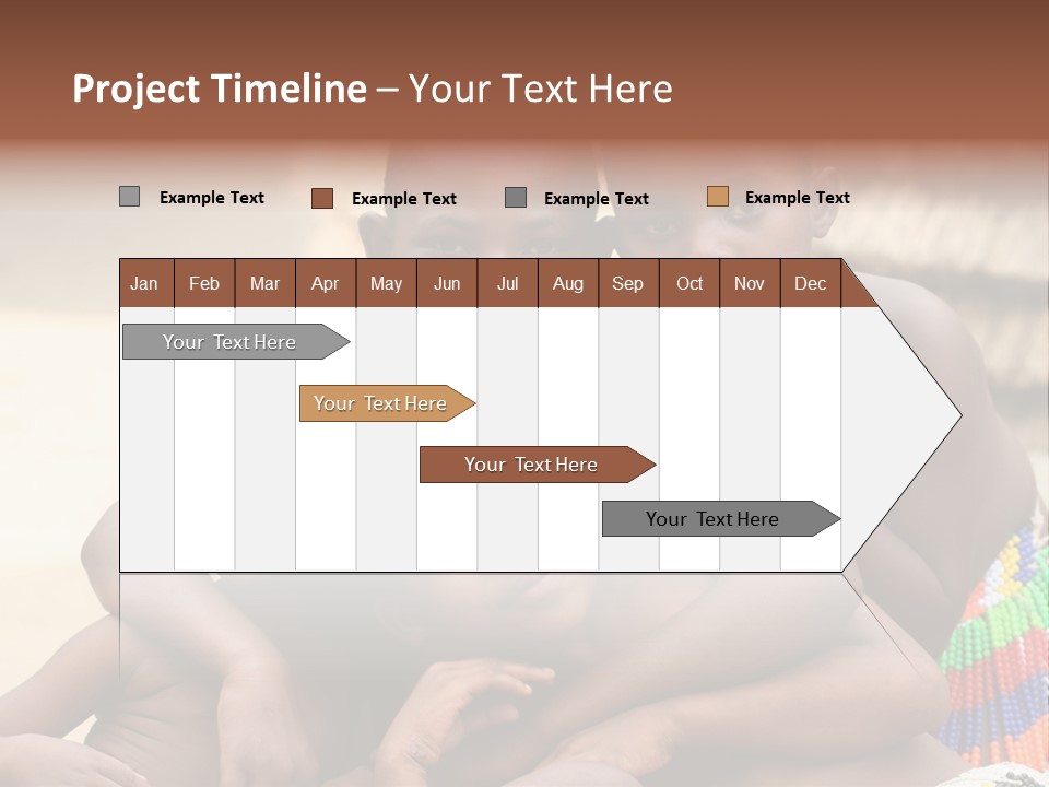 South Africa - December 15: South African Children Posing. Great Trekking December 15, 2005 In South Africa. PowerPoint Template