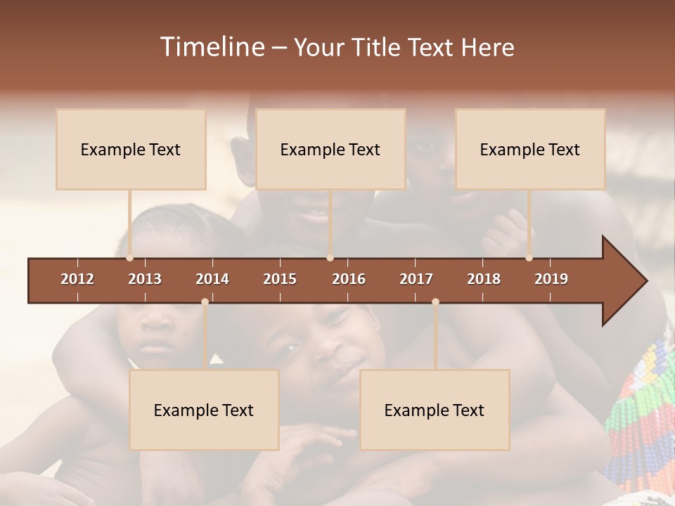 South Africa - December 15: South African Children Posing. Great Trekking December 15, 2005 In South Africa. PowerPoint Template